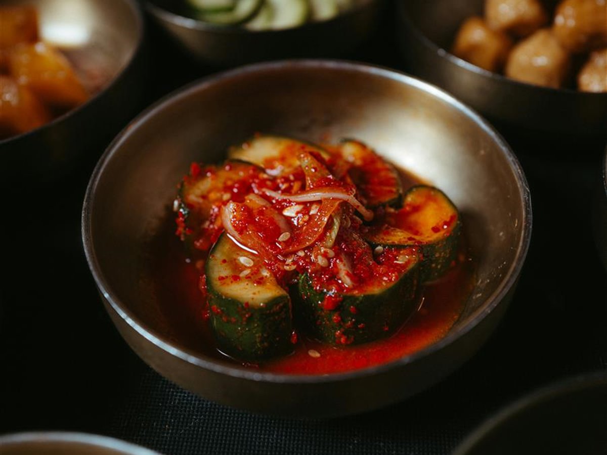 Korean spicy cucumber salad oi muchim banchan